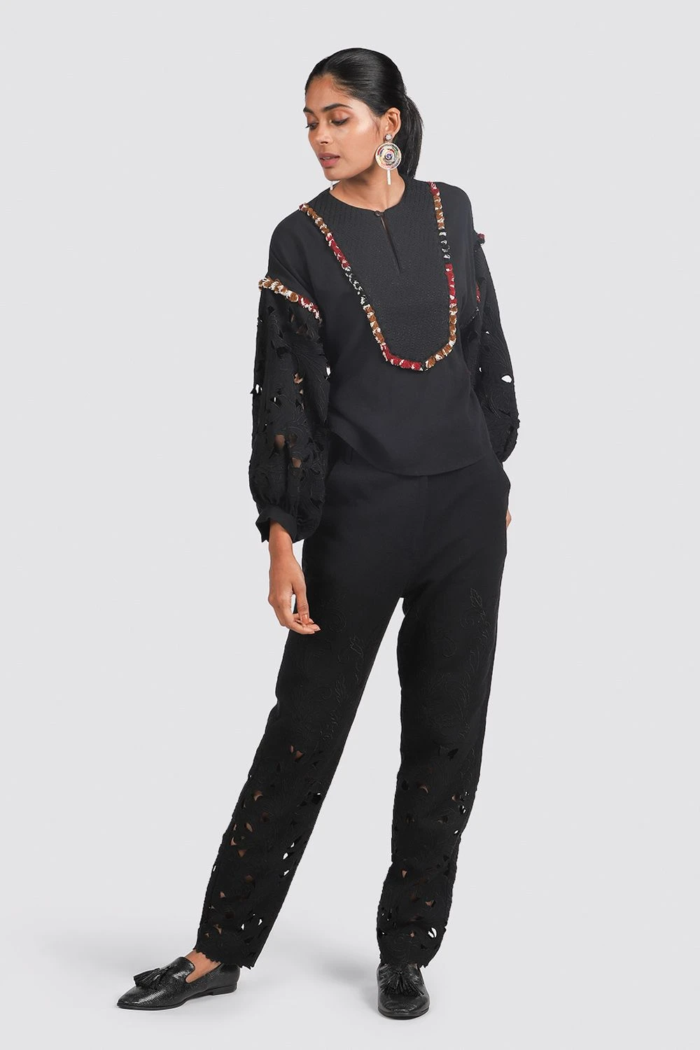 Chandrima Black Cutwork Top 5 Chandrima Black Cutwork Top - Image 3