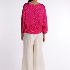 Twenty Nine Bandhani Slit Sleeve Top With Mirrorwork -Deals Drapizia Store ct 160 b 4