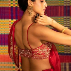 Deep Thee Red Hand Embroidered Kalidar Lehenga Set -Deals Drapizia Store dp ahl 08 4