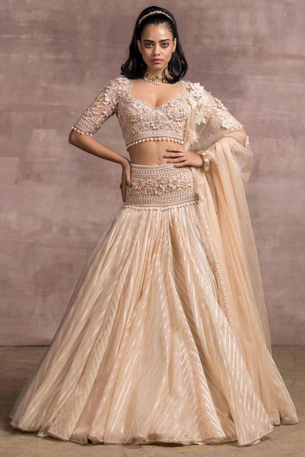 Tarun Tahiliani Gold Kalidar Brocade Lehenga Set 3 Tarun Tahiliani Gold Kalidar Brocade Lehenga Set