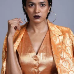 Hemang Agrawal Citrus Orange Waistcoat -Deals Drapizia Store ha39 2