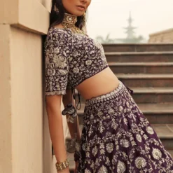 Jayanti Reddy Purple Zardosi Embroidered Lehenga Set -Deals Drapizia Store jr ensm 031 2