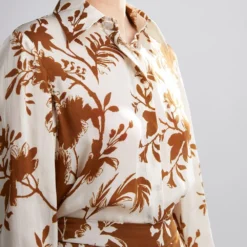 KoAi Cream And Brown Floral Shirt -Deals Drapizia Store kofw20051 3