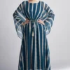 KoAi Teal Striped Kaftan