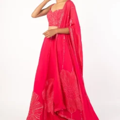 Mishru Pink Embroidered Lehenga Set -Deals Drapizia Store mish03 3