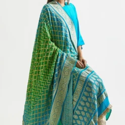 Meghna Panchmatia Ombre Kurta Set With Bandhani Dupatta