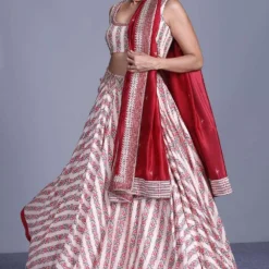 Punit Balana Chanderi Silk Hand Embroidered Lehenga Set