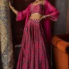 Punit Balana Silk Chanderi Lehenga Set With Cape