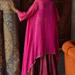 Punit Balana Silk Chanderi Lehenga Set With Cape -Deals Drapizia Store pbsb 19 r 5