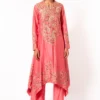 Petticoat Lane By Divya Pink Floral Embroidered Asymmetric Kurta Set -Deals Drapizia Store pl0708 1