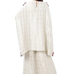 Payal Singhal Embroidered Kaftan With Multicolour Tassels -Deals Drapizia Store ps fw755 4