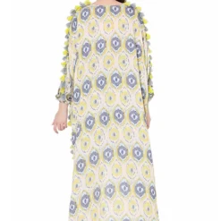 PS Pret By Payal Singhal Yellow Printed High Low Kaftan Top With Pants -Deals Drapizia Store ps fw818 5