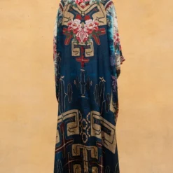 Rajdeep Ranawat Teal Floral Embellished Kaftan -Deals Drapizia Store r 32rr1 5