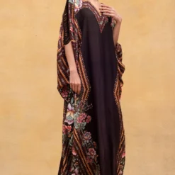 Rajdeep Ranawat Black Chintz Printed Kaftan With Kutch Borders 11 Rajdeep Ranawat Black Chintz Printed Kaftan With Kutch Borders -Deals Drapizia Store r 32rr2 4