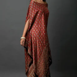 Prahnaaya Embroidered Asymmetric Satin Kaftan Set -Deals Drapizia Store rd1st 3