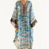 Rajdeep Ranawat Printed Midi Dress With Kaftan Sleeves