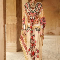 Rajdeep Ranawat Printed Silk Kaftan -Deals Drapizia Store rr20758 2
