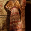 Rajdeep Ranawat Printed Silk V Neck Kaftan