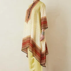 Rajdeep Ranawat Ombre Lime Green Tunic With An Asymmetrical Hem -Deals Drapizia Store rr356 3