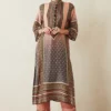 Rajdeep Ranawat Ombre Pink Printed Tunic With A Mandrin Collar -Deals Drapizia Store rr364 1
