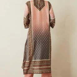 Rajdeep Ranawat Ombre Pink Printed Tunic With A Mandrin Collar -Deals Drapizia Store rr364 4