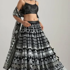 Phulkari Lehenga Set With Mirrorwork -Deals Drapizia Store sa3 3