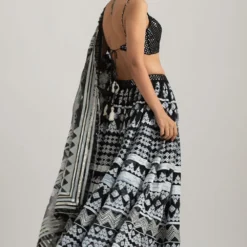 Phulkari Lehenga Set With Mirrorwork -Deals Drapizia Store sa3 4