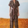 Ikai Brown Shibori Dyed Jumpsuit -Deals Drapizia Store sh jmp 2107br 1