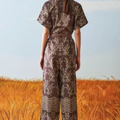 Ikai Brown Shibori Dyed Jumpsuit -Deals Drapizia Store sh jmp 2107br 5