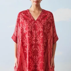 Ikai Pleated V Neck Kaftan Dress -Deals Drapizia Store sh kfd 2101r 3