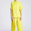 Chola Yellow Linen U Shape Shirt -Deals Drapizia Store sh0131l 1