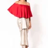 431-88 By Shweta Kapur Red Off-shoulder Top -Deals Drapizia Store sk0703 1
