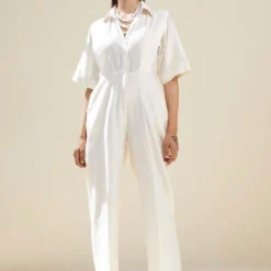 Twinkle Hanspal Handloom Chanderi Panelled Jumpuit