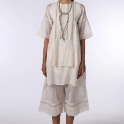 SWGT Hand Embroidered Ivory Tunic -Deals Drapizia Store tu66 1
