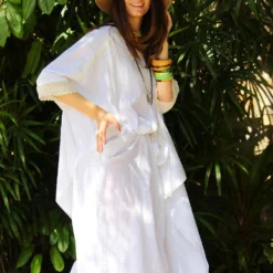 Varun Bahl Pret Ivory Cotton Kaftan