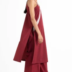 Three Crimson Red Co-ord Set -Deals Drapizia Store wf21 set027 3