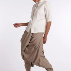 Antar-Agni White Linen Blend Top -Deals Drapizia Store wtop 348 w 3