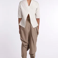 Antar-Agni White Linen Blend Top -Deals Drapizia Store wtop 348 w 5