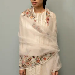 Divyam Mehta Ivory Embroidered Kurta Set With Kantha Details -Deals Drapizia Store y 5452 3
